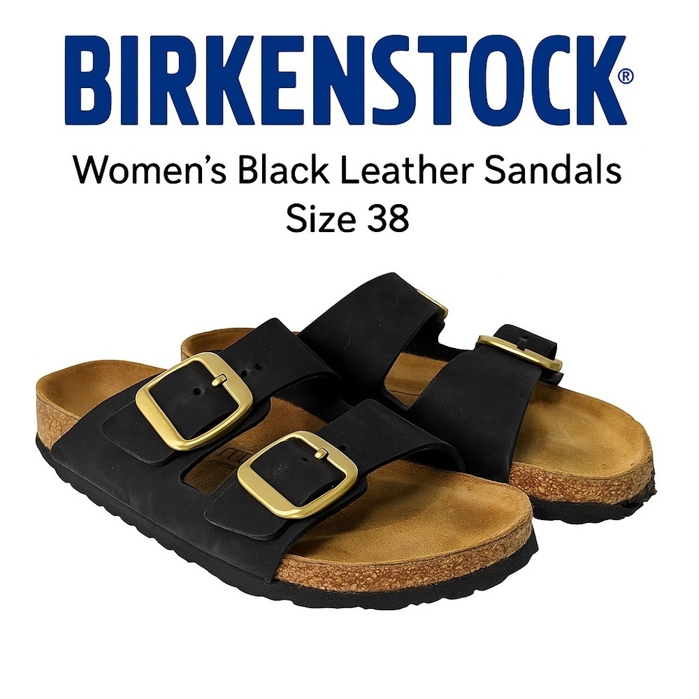BIRKENSTOCK
Women’s Black Nubuck Leather Sandals · Size 38 (US 7)
